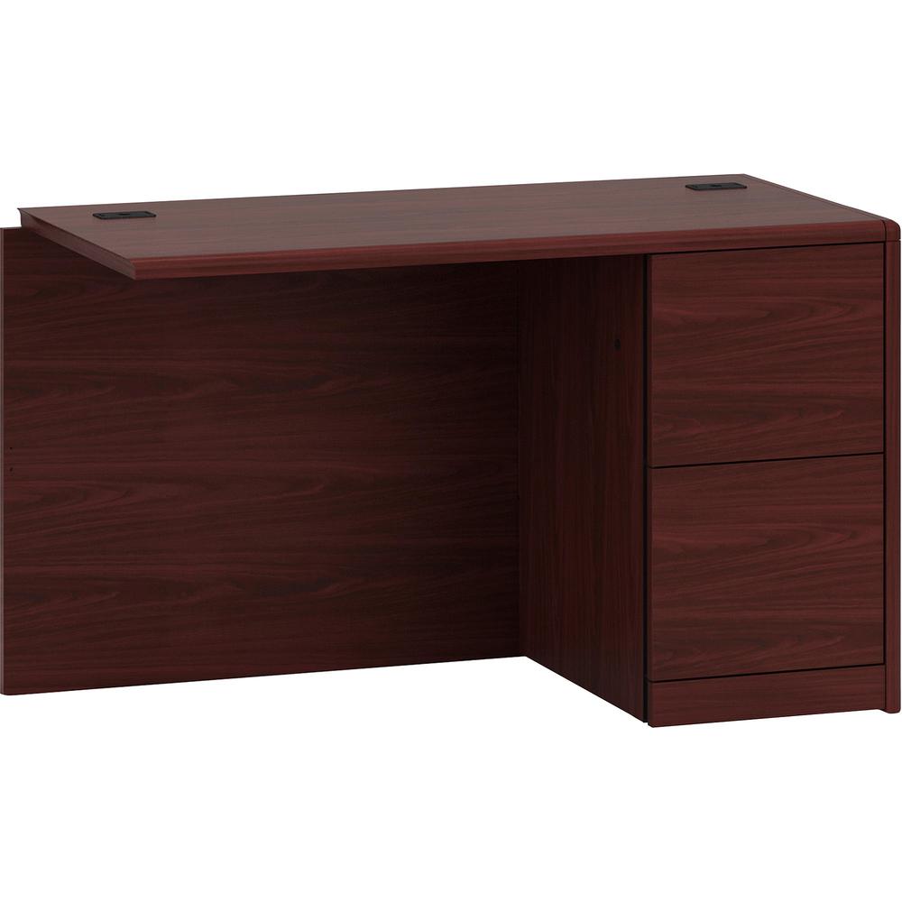 HON 10700 Series File/File Right Return - 2-Drawer - 48" x 24" x 29.5" - 2 x File Drawer(s)Right Side - Waterfall Edge - Material: Wood - Finish: Laminate, Mahogany, Medium Oak. Picture 1