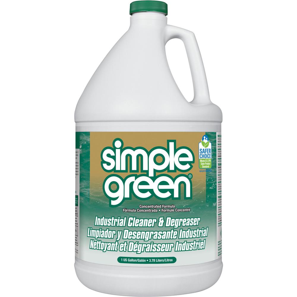 Simple Green Industrial Cleaner/Degreaser - Concentrate Liquid - 128 fl oz (4 quart) - Original Scent - 1 Each - White. Picture 1