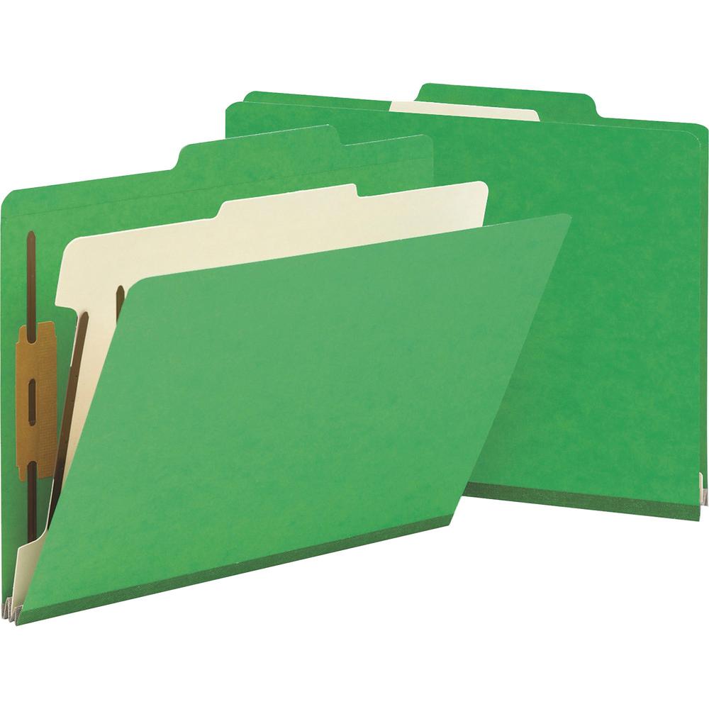 Smead Colored Classification Folders - Letter - 8 1/2" x 11" Sheet Size - 2" Expansion - Prong B Style Fastener - 2" Fastener Capacity for Folder - 2/5 Tab Cut - Right of Center Tab Location - 1 Divid. Picture 1