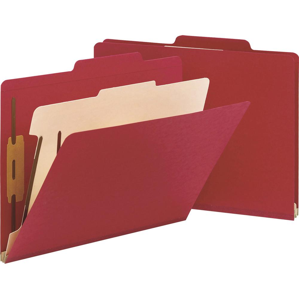 Smead Colored 2/5 Tab Cut Letter Recycled Classification Folder - 8 1/2" x 11" - 2" Expansion - 2 x 2B Fastener(s) - 2" Fastener Capacity for Folder - Top Tab Location - Right of Center Tab Position -. Picture 1