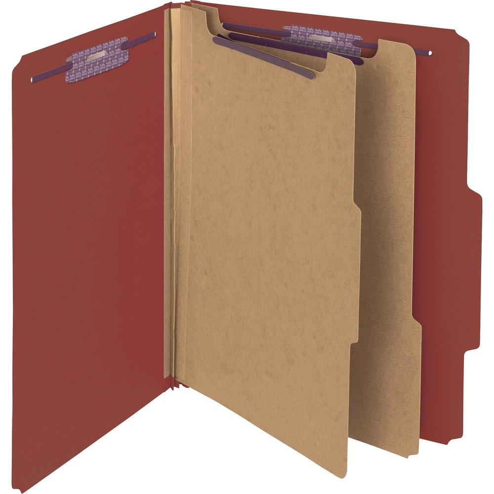 Smead Pressboard Classification Folders with SafeSHIELD&reg; Coated Fastener Technology - Letter - 8 1/2" x 11" Sheet Size - 2" Expansion - 2" Fastener Capacity for Folder - 2/5 Tab Cut - Right Tab Lo. Picture 1