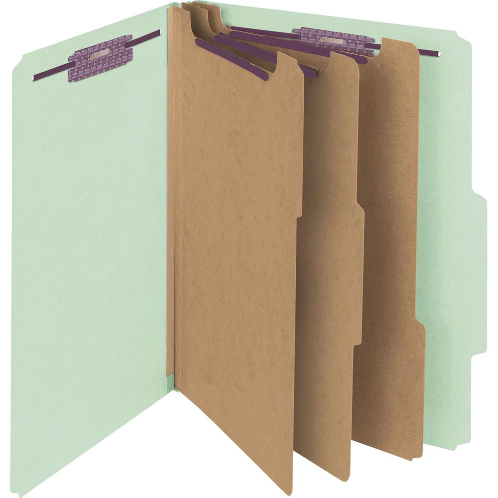 Smead SafeSHIELD 3-Divider Classification Folders - Letter - 8 1/2" x 11" Sheet Size - 3" Expansion - 2 Fastener(s) - 2" Fastener Capacity for Folder - 2/5 Tab Cut - Right of Center Tab Location - 3 D. Picture 1
