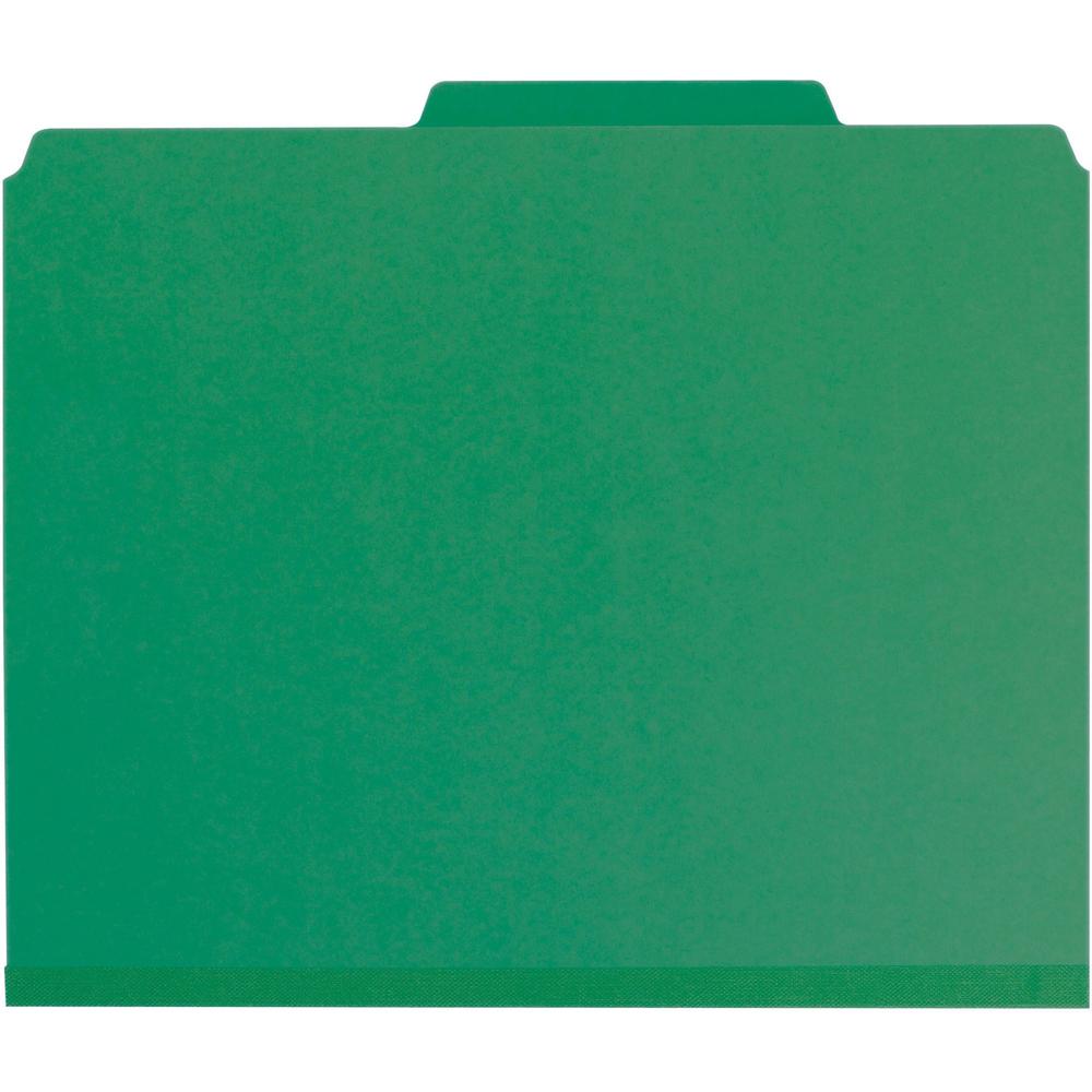 Smead SafeSHIELD 2/5 Tab Cut Letter Recycled Classification Folder - 8 1/2" x 11" - 3" Expansion - 2 x 2S Fastener(s) - 2" Fastener Capacity for Folder - Top Tab Location - Right of Center Tab Positio. Picture 1