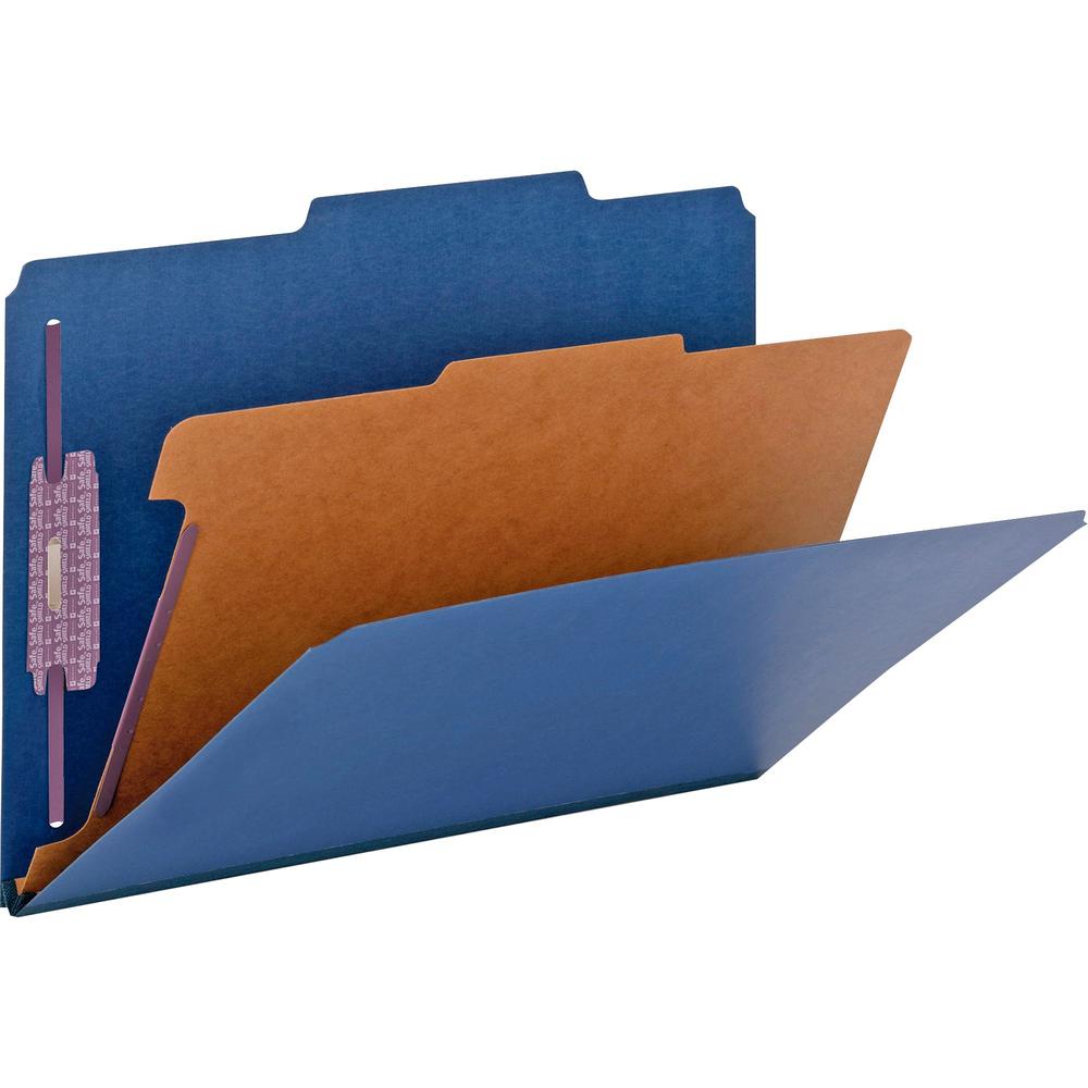 Smead SafeSHIELD Fastener 1-Divider Classification Folders - Legal - 8 1/2" x 14" Sheet Size - 2" Expansion - 2 Fastener(s) - 2" Fastener Capacity for Folder - 2/5 Tab Cut - Right of Center Tab Locati. Picture 1