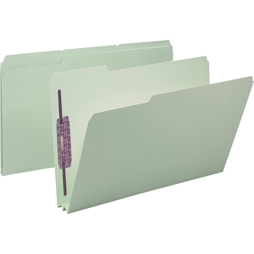 Smead 1/3 Tab Cut Legal Recycled Fastener Folder - 8 1/2" x 14" - 2" Expansion - 2 x 2S Fastener(s) - 2" Fastener Capacity for Folder - Top Tab Location - Assorted Position Tab Position - Pressboard -. Picture 1