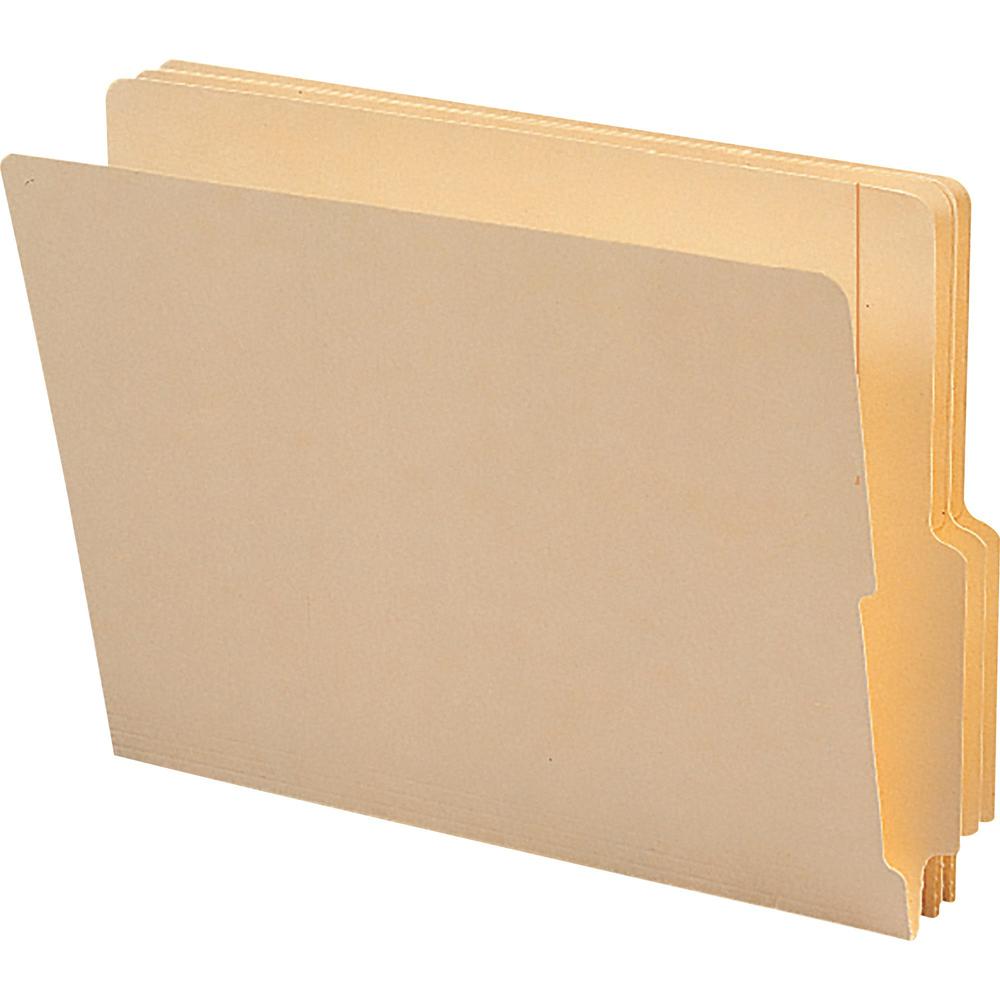 Smead Shelf-Master 1/3 Tab Cut Letter Recycled End Tab File Folder - 8 1/2" x 11" - 3/4" Expansion - End Tab Location - Bottom Tab Position - Manila - Manila - 10% Recycled - 100 / Box. The main picture.