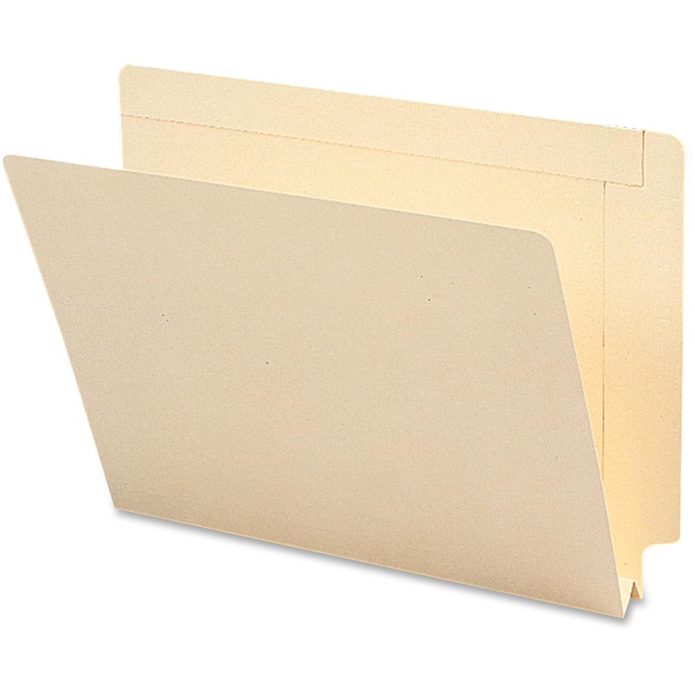 Smead Straight Tab Cut Letter Recycled End Tab File Folder - 1 1/2" Folder Capacity - 8 1/2" x 11" - 1 1/2" Expansion - Manila - 10% Recycled - 50 / Box. Picture 1