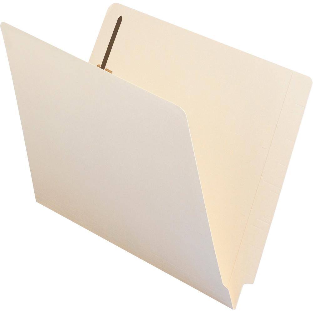 Smead Straight Tab Cut Letter Recycled Fastener Folder - 8 1/2" x 11" - 3/4" Expansion - 2 x 2B Fastener(s) - 2" Fastener Capacity for Folder - End Tab Location - Manila - Manila - 10% Recycled - 50 /. Picture 1