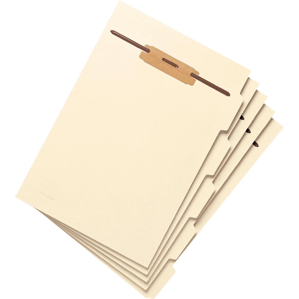 Smead 1/5 Tab Cut Letter Recycled Classification Folder - 8 1/2" x 11" - 1/2" Expansion - 1 x 2B Fastener(s) - 2" Fastener Capacity for Folder - Assorted Position Tab Position - 1 Divider(s) - Manila . Picture 1