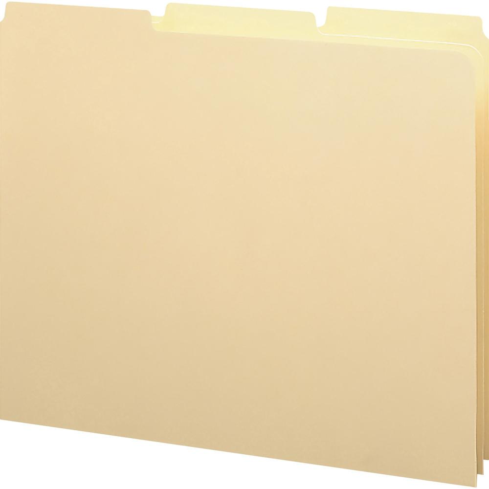 Smead Filing Guides with Blank Tab - Blank Assorted Tab(s) - Letter - Manila Manila Tab(s) - 100 / Box. The main picture.
