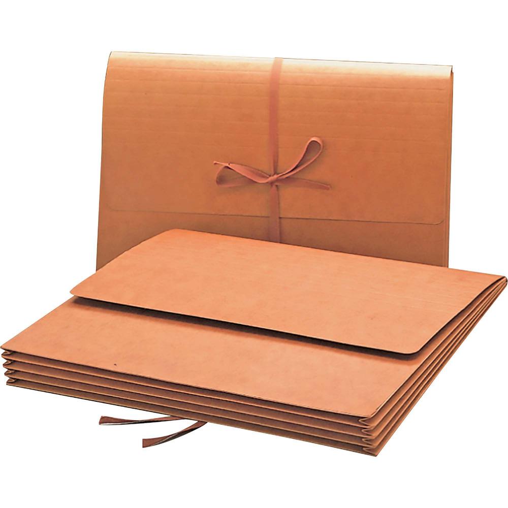 Smead Legal Recycled File Wallet - 8 1/2" x 14" - 3 1/2" Expansion - Redrope - Redrope - 30% Recycled - 1 Each. Picture 1