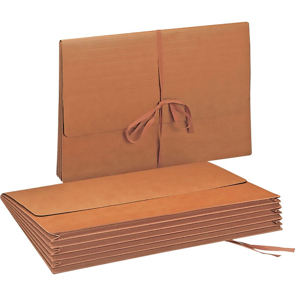 Smead Legal Recycled File Wallet - 8 1/2" x 14" - 5 1/4" Expansion - Redrope - Redrope - 30% Recycled - 1 Each. Picture 1