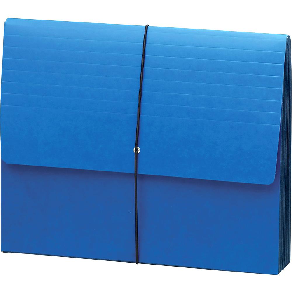 Smead Letter Recycled File Wallet - 8 1/2" x 11" - 5 1/4" Expansion - Navy - 10% Recycled - 1 Each. Picture 1