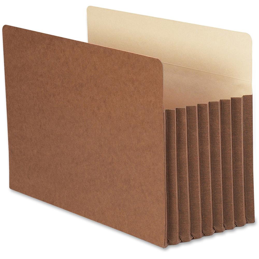 Smead TUFF Straight Tab Cut Legal Recycled File Pocket - 8 1/2" x 14" - 1600 Sheet Capacity - 7" Expansion - Redrope - Redrope - 30% Recycled. Picture 1