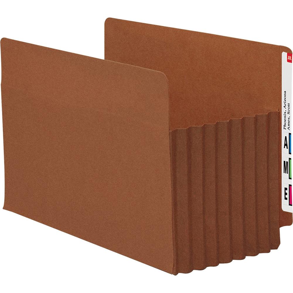 Smead TUFF Straight Tab Cut Legal Recycled File Pocket - 8 1/2" x 14" - 7" Expansion - Redrope - Redrope - 30% Recycled - 5 / Box. Picture 1