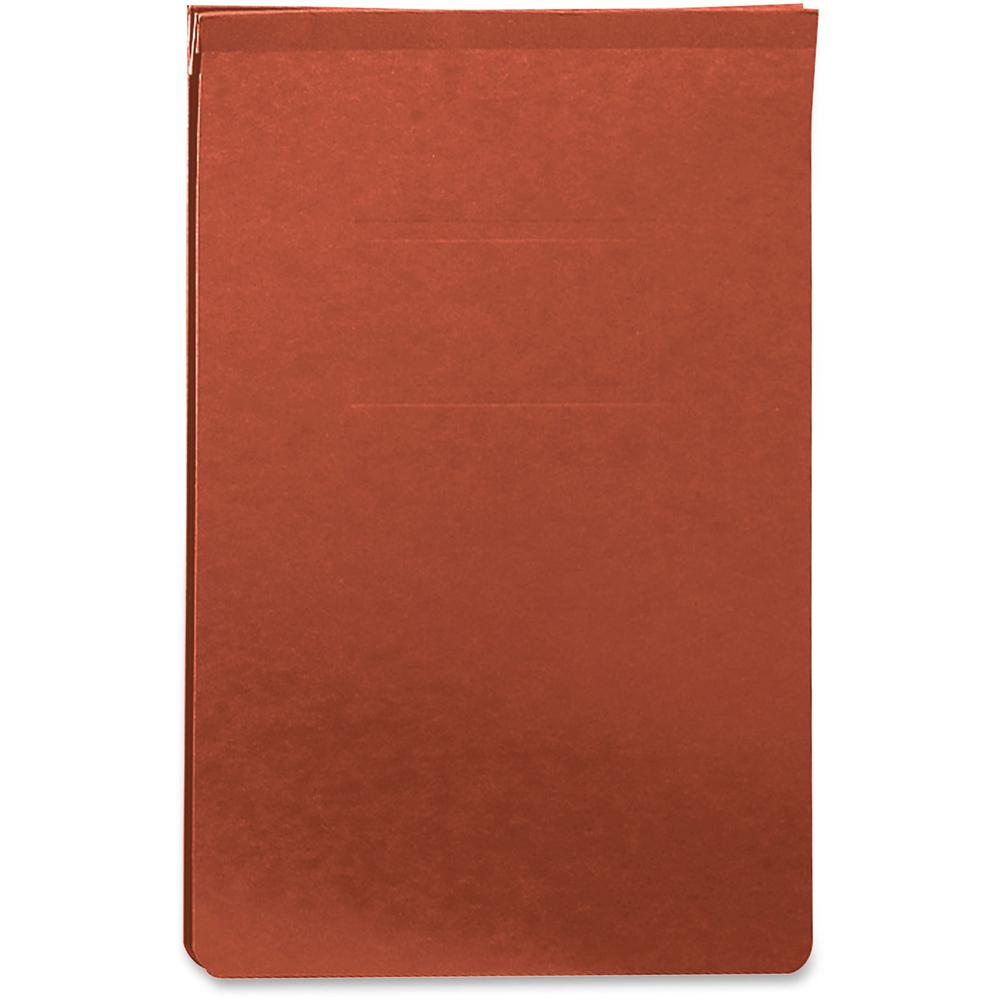 Smead Premium Pressboard Legal Recycled Fastener Folder - 2" Folder Capacity - 8 1/2" x 14" - 2" Expansion - 1 Fastener(s) - Pressboard - Red - 60% Recycled - 1 Each. The main picture.