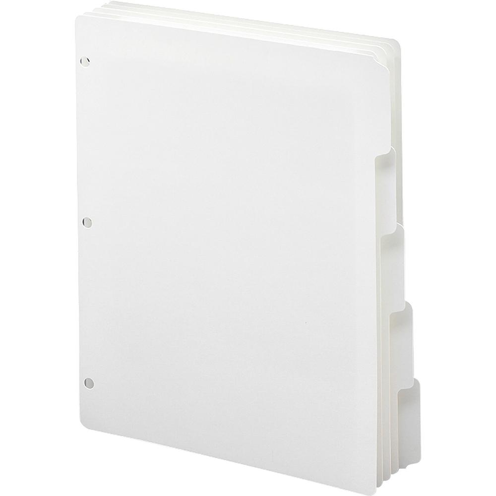 Smead Three-Ring Binder Index Dividers - Letter - 8.50" Width x 11" Length - White Divider - Recycled - 20 / Box. Picture 1