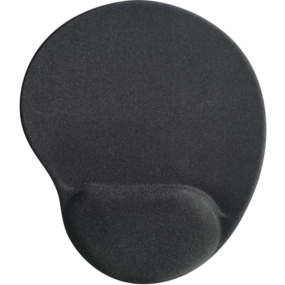 Compucessory Gel Mouse Pads - 9" x 10" x 1" Dimension - Black - Gel - 1 Pack. Picture 1