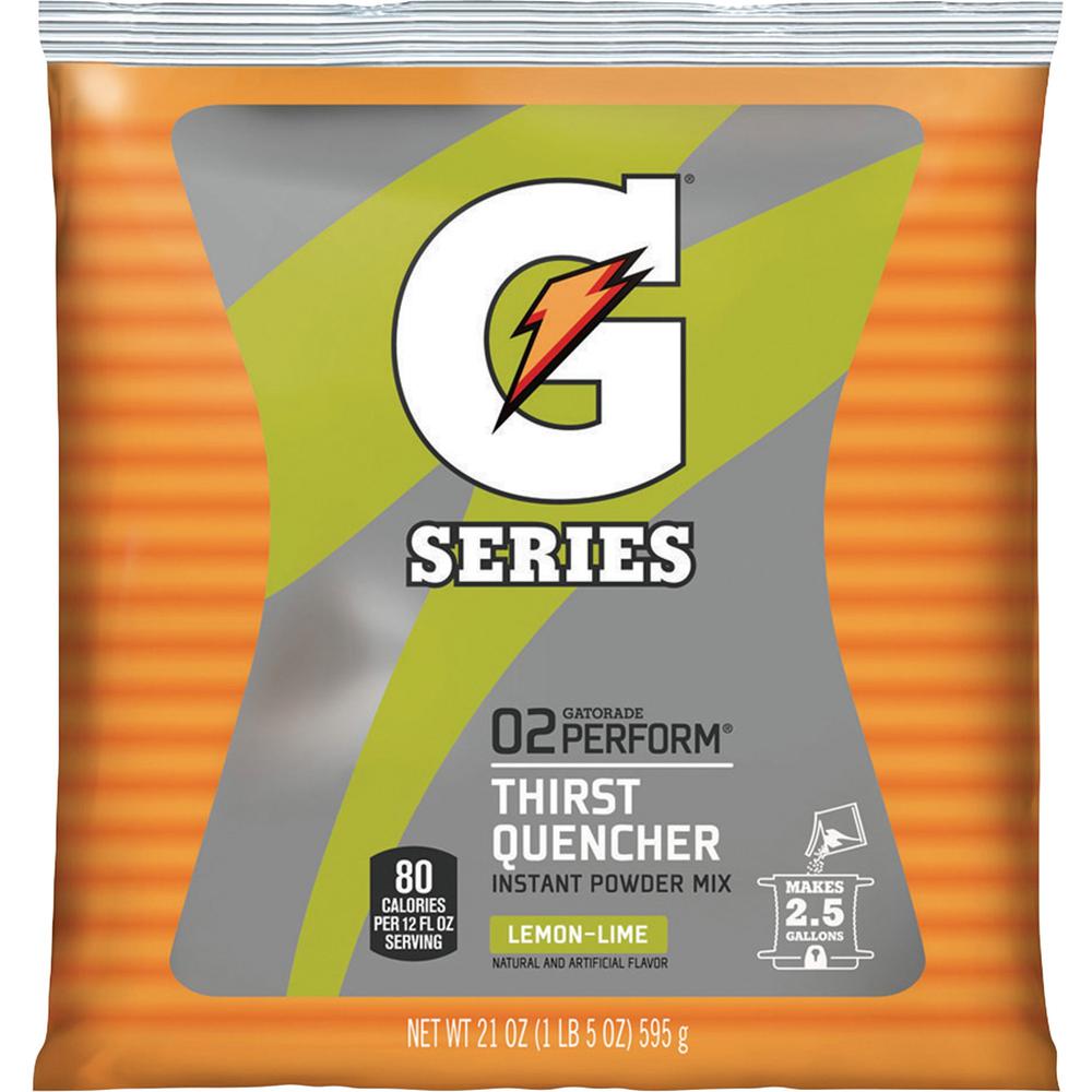 Gatorade Lemon/Lime Thirst Quencher Powder Mix - Powder - 1.31 lb - 2.50 gal Maximum Yield - Pouch - 1 / Pack. Picture 1
