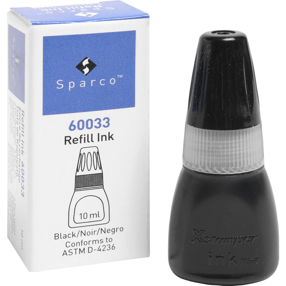 Sparco Stamp Refill Inks - 1 Each - Black Ink - Black. The main picture.