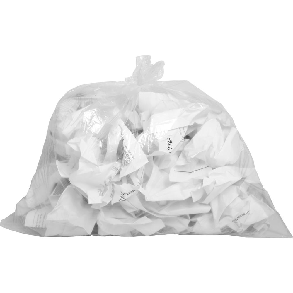 Genuine Joe Clear Trash Can Liners - Small Size - 10 gal - 24" Width x 23" Length x 0.60 mil (15 Micron) Thickness - Low Density - Clear - 500/Carton. Picture 1