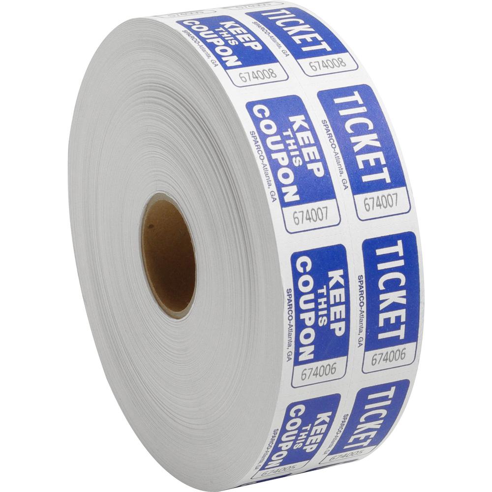 Sparco Roll Tickets - Blue - 2000/Roll. Picture 1