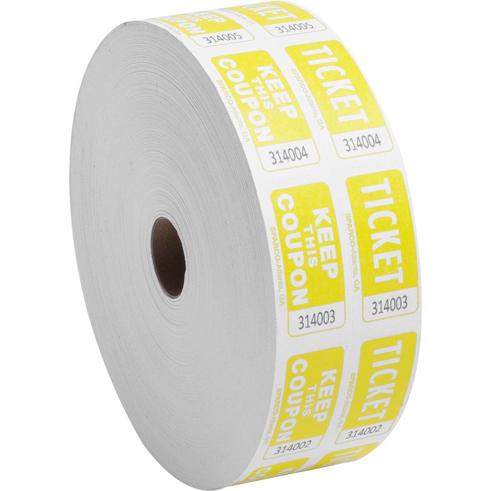 Sparco Roll Tickets - Yellow - 2000/Roll. Picture 1