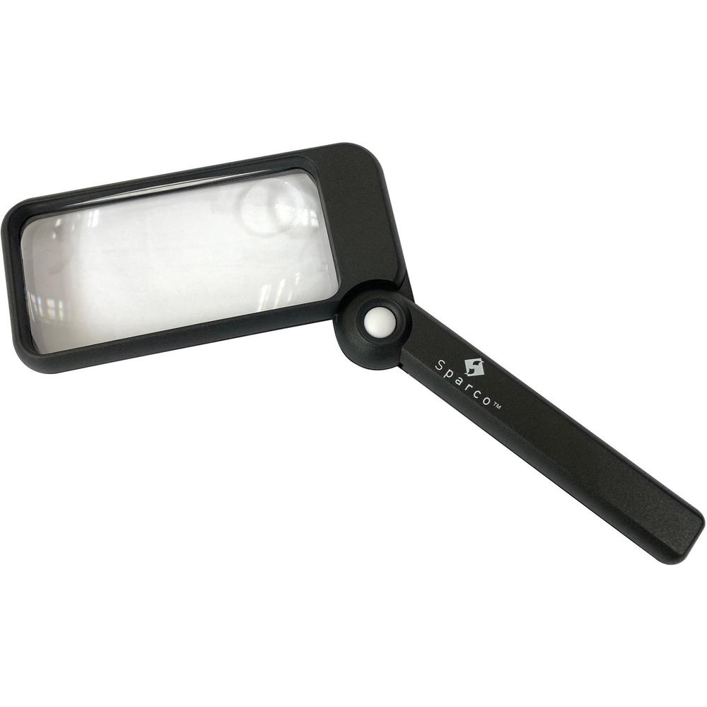 Sparco Rectangular Handheld Magnifier - Magnifying Area 2" Width x 4" Length - Acrylic Lens. Picture 1