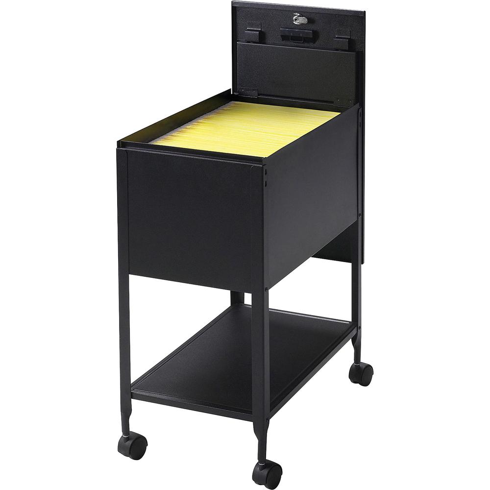 Lorell Standard Mobile File - 4 Casters - x 13.5" Width x 24.8" Depth x 28.3" Height - Black - 1 Each. Picture 1