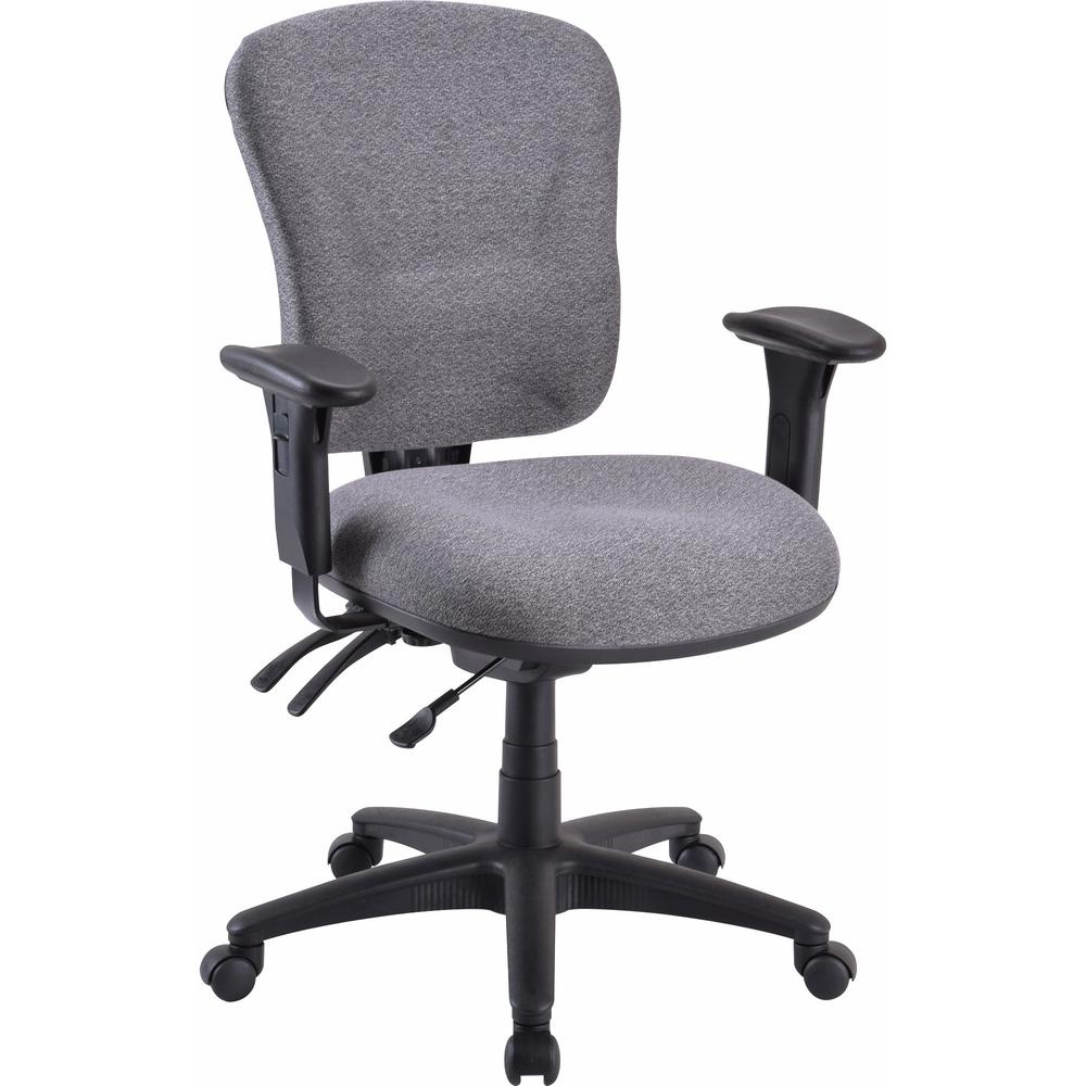 Lorell Accord Mid-Back Task Chair - Gray Polyester Seat - Black Frame - 1 Each. The main picture.