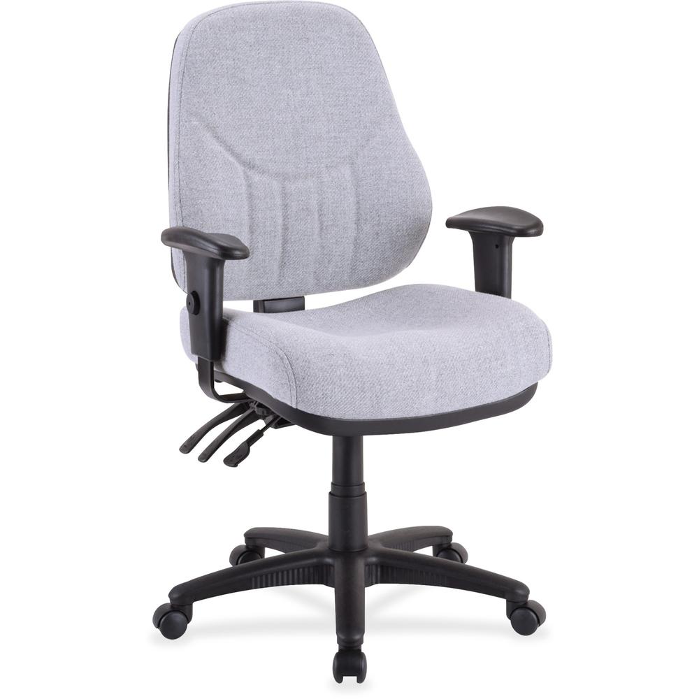Lorell Baily High-Back Multi-Task Chair - Gray Acrylic Seat - Black Frame - 1 / Each. The main picture.
