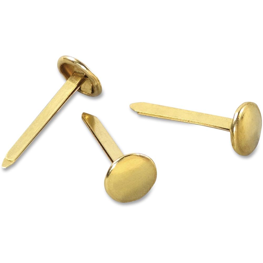ACCO Brass Fasteners - 1" Length - Flexible, Heavy Duty, Corrosion-free, Self-piercing Point, Rust Proof - 100 / Box. Picture 1
