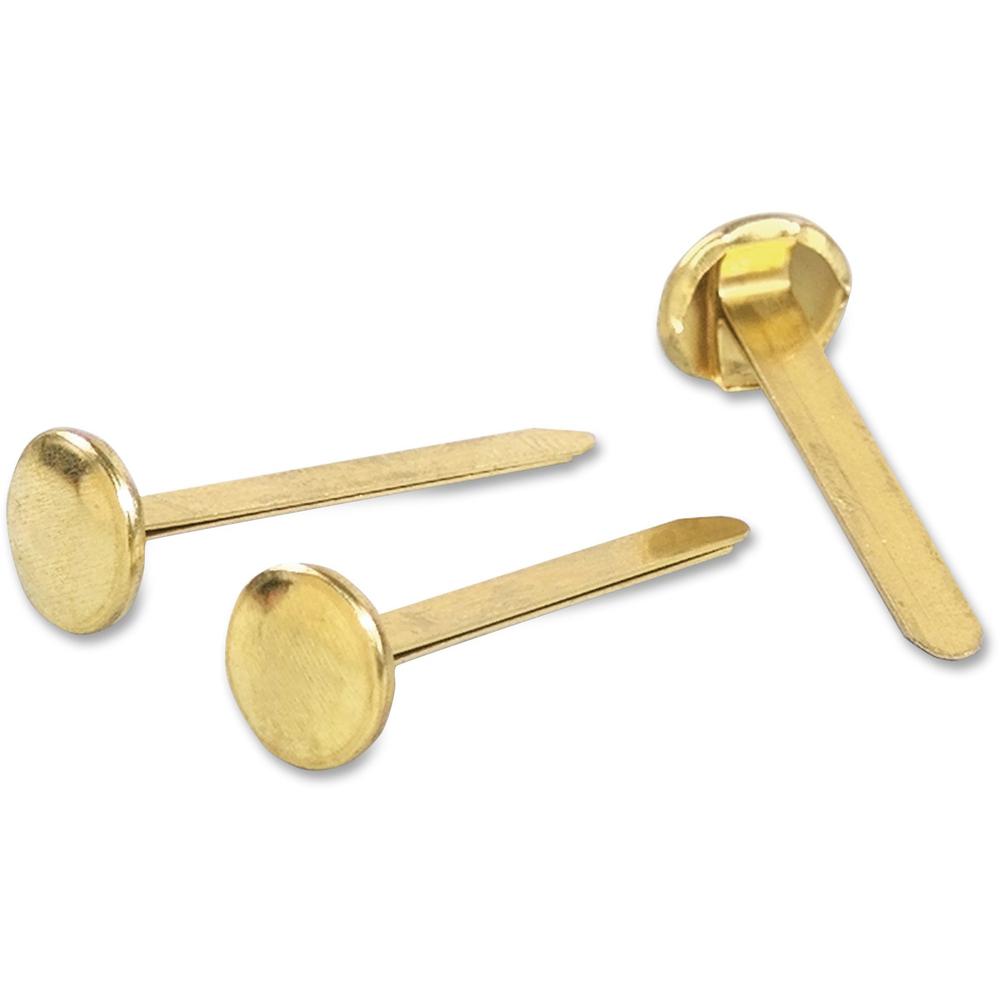 ACCO Brass Fasteners - 1.5" Length - 75 Sheet Capacity - Flexible, Heavy Duty, Corrosion-free, Self-piercing Point, Rust Proof - 100 / Box. The main picture.