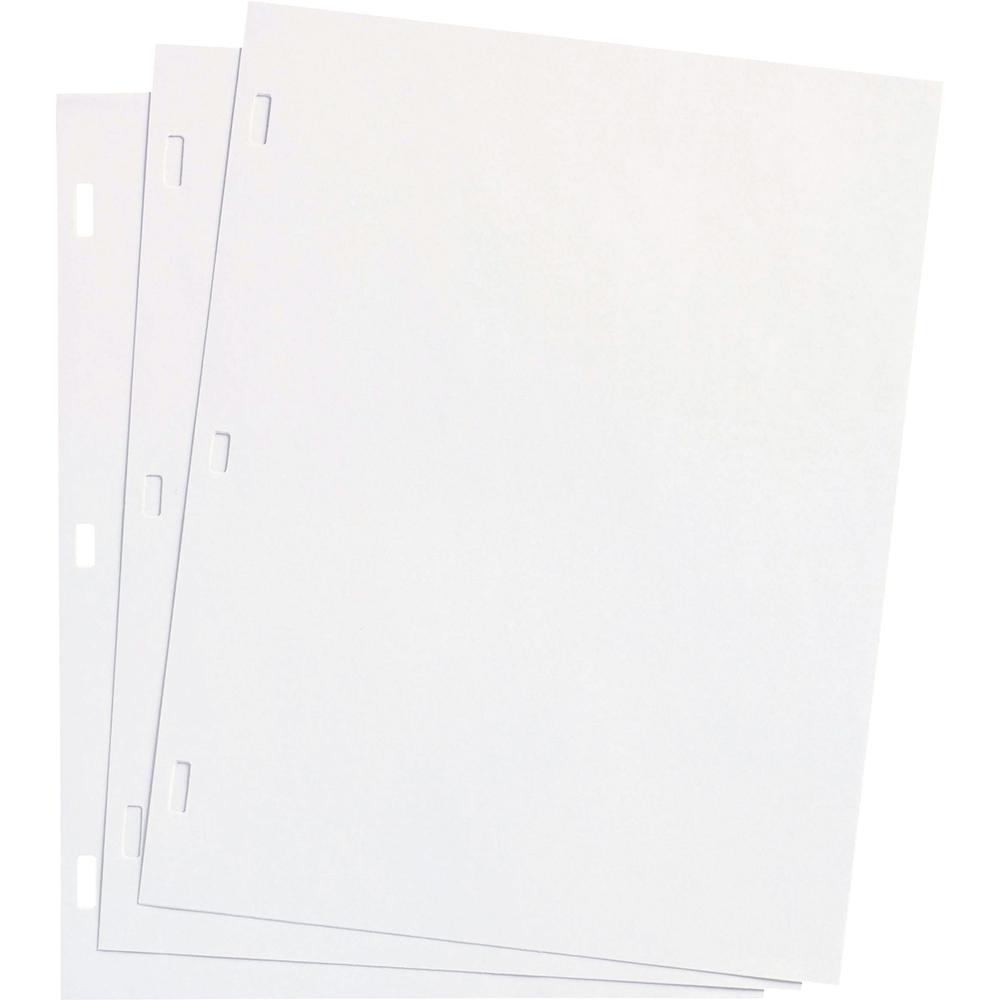 Wilson Jones Plain Ledger Paper - Plain - Unruled - 3 Hole(s) - 28 lb Basis Weight - Letter - 8 1/2" x 11" - White Paper - Punched, Recyclable, Acid-free, Fade Resistant - 100 / Box. Picture 1