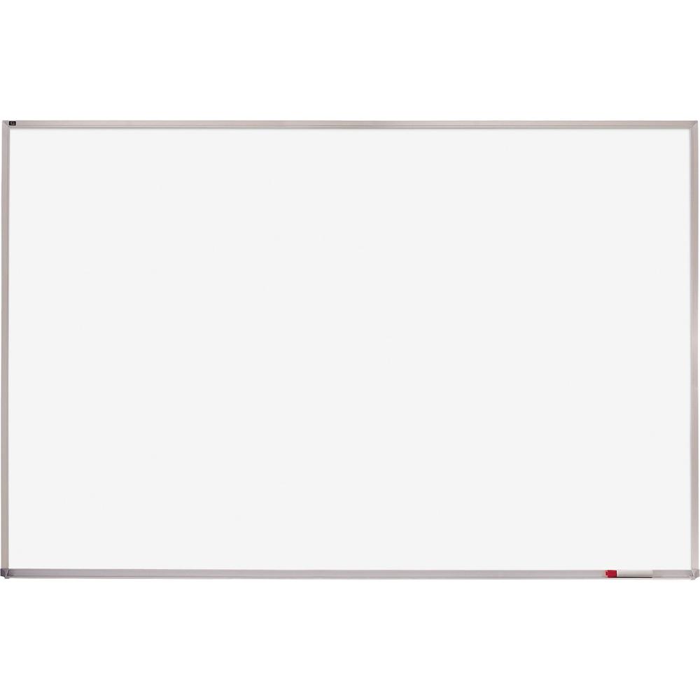 Quartet Whiteboard - 48" (4 ft) Width x 96" (8 ft) Height - White Melamine Surface - Silver Aluminum Frame - Horizontal - 1 / Each. The main picture.
