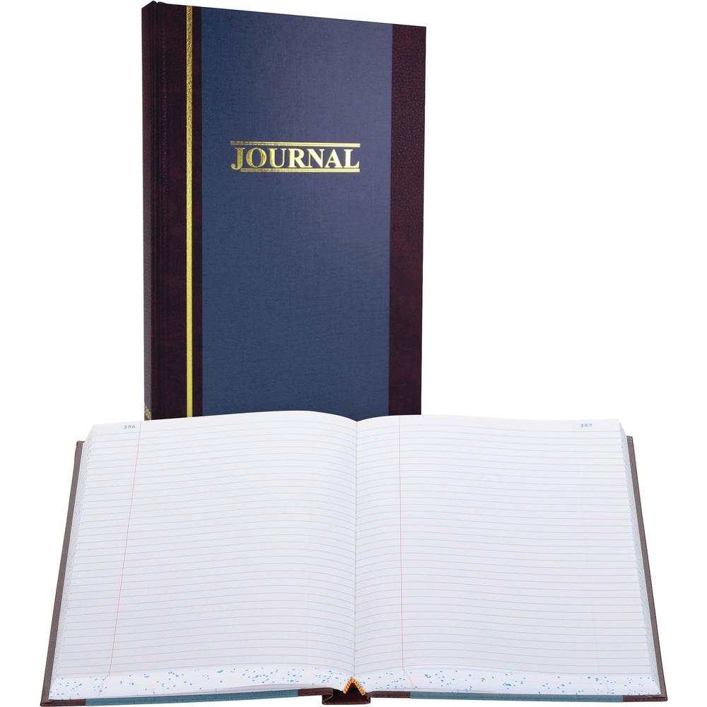 Wilson Jones S300 Record Ruled Account Journal - 500 Sheet(s) - 7.25" x 11.75" Sheet Size - Blue - White Sheet(s) - Blue Cover - 1 Each. Picture 1