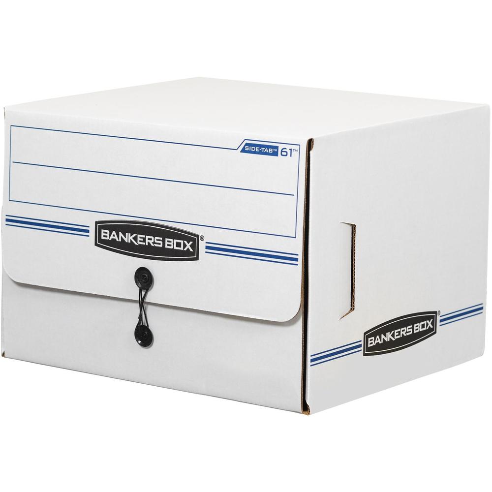 Bankers Box Side-Tab File Storage Boxes - Internal Dimensions: 15.25" Width x 13.50" Depth x 10.75" Height - External Dimensions: 16" Width x 14" Depth x 11.3" Height - Media Size Supported: Letter - . Picture 1
