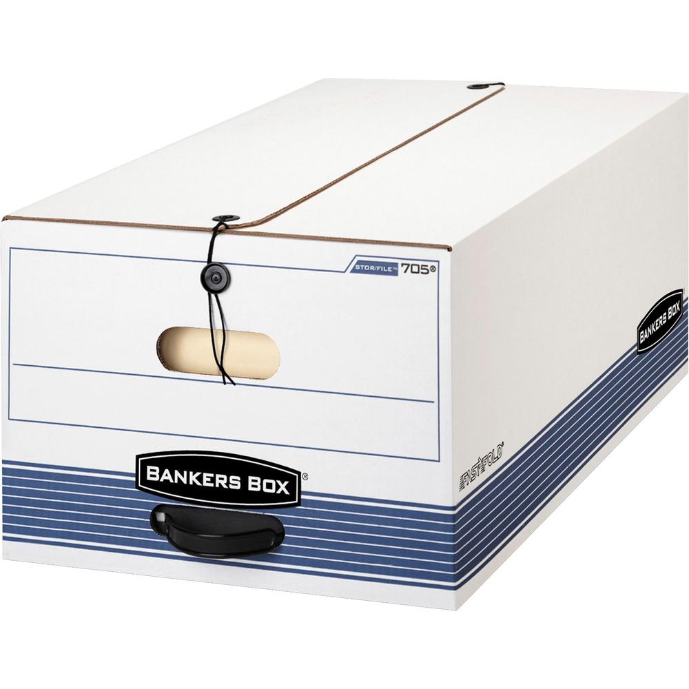 Bankers Box Stor/File String & Button Legal Storage Box - Internal Dimensions: 15" Width x 24" Depth x 10" Height - External Dimensions: 15.3" Width x 24.1" Depth x 10.8" Height - Media Size Supported. The main picture.