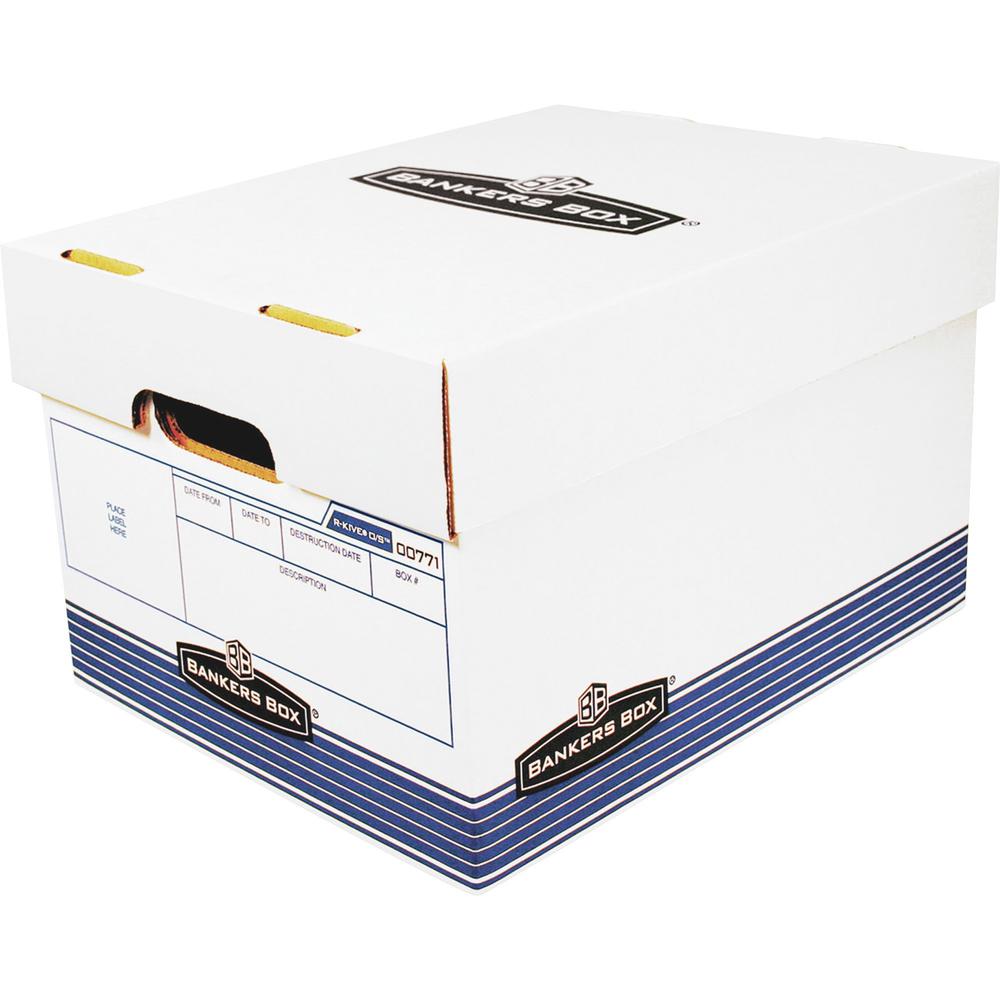 Bankers Box R-Kive Offsite File Storage Box - Internal Dimensions: 12" Width x 15" Depth x 10" Height - External Dimensions: 12.9" Width x 16.6" Depth x 10.3" Height - Lift-off Closure - Stackable - W. The main picture.