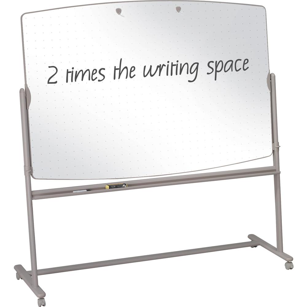 Quartet Large Reversible Total Erase Mobile Easel - 72" (6 ft) Width x 48" (4 ft) Height - White Surface - Neutral Metal Frame - Rectangle - 1 Each. Picture 1