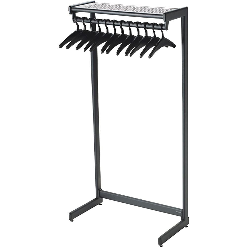 Quartet&reg; One-Shelf Garment Rack, Freestanding, 36", Black - Modern - 36" Width x 61.5" Height - Black. The main picture.