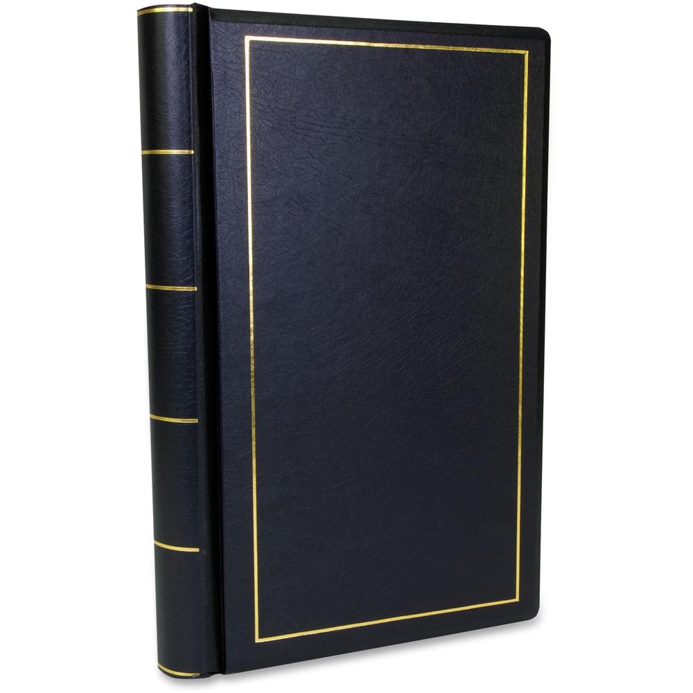 Wilson Jones Minute Book - 125 Sheet(s) - 28 lb - Sewn Bound - Legal - 8.50" x 14" Sheet Size - Black Cover - 1 Each. Picture 1