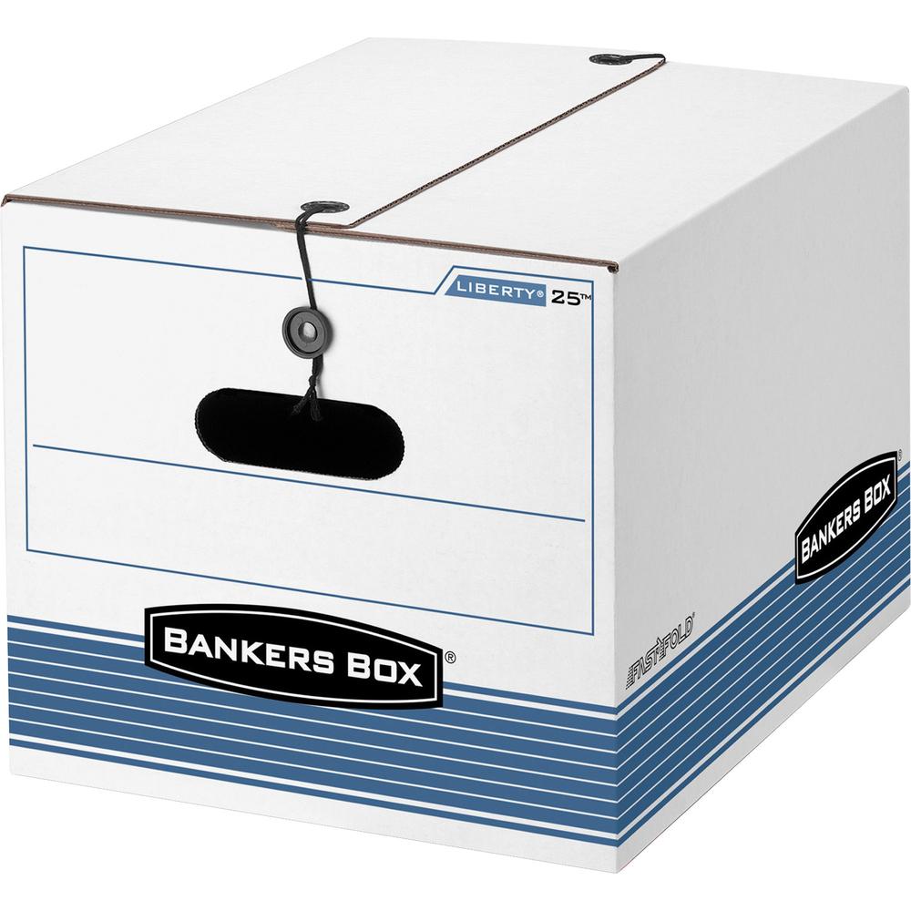 Bankers Box STOR/FILE Storage Boxes - Internal Dimensions: 12" Width x 15.50" Depth x 10.25" Height - External Dimensions: 12.3" Width x 16" Depth x 11" Height - Media Size Supported: Letter, Legal -. Picture 1