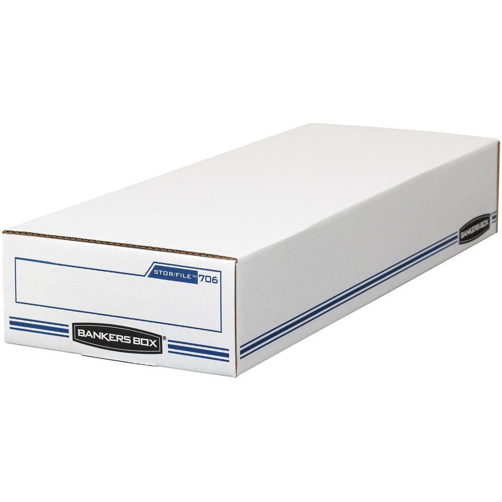 Bankers Box STOR/FILE Check Storage Boxes - Internal Dimensions: 9" Width x 24" Depth x 4" Height - External Dimensions: 9.3" Width x 25" Depth x 4.1" Height - 650 lb - Flip Top Closure - Light Duty -. Picture 1