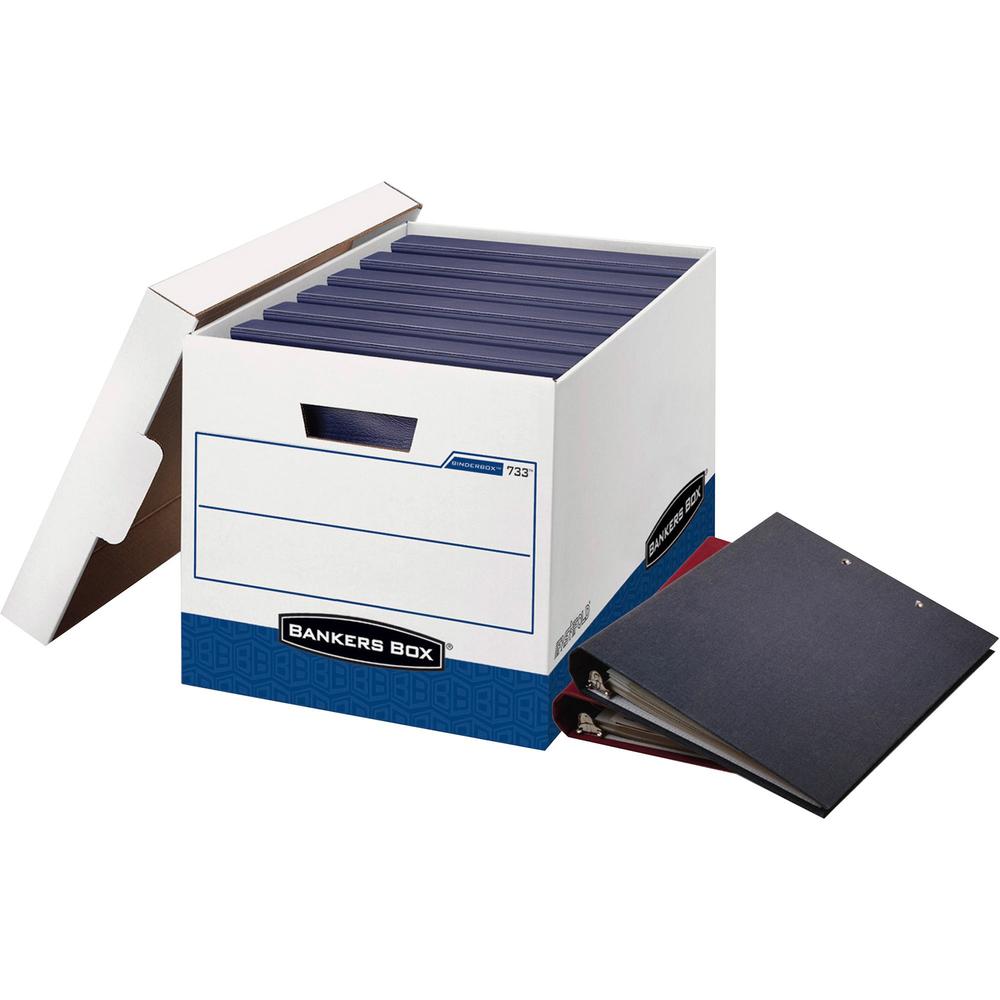 Bankers Box Binderbox Binder Storage Box - Internal Dimensions: 12.25" Width x 18.50" Depth x 12" Height - External Dimensions: 13.1" Width x 20.1" Depth x 12.4" Height - Media Size Supported: Letter,. Picture 1