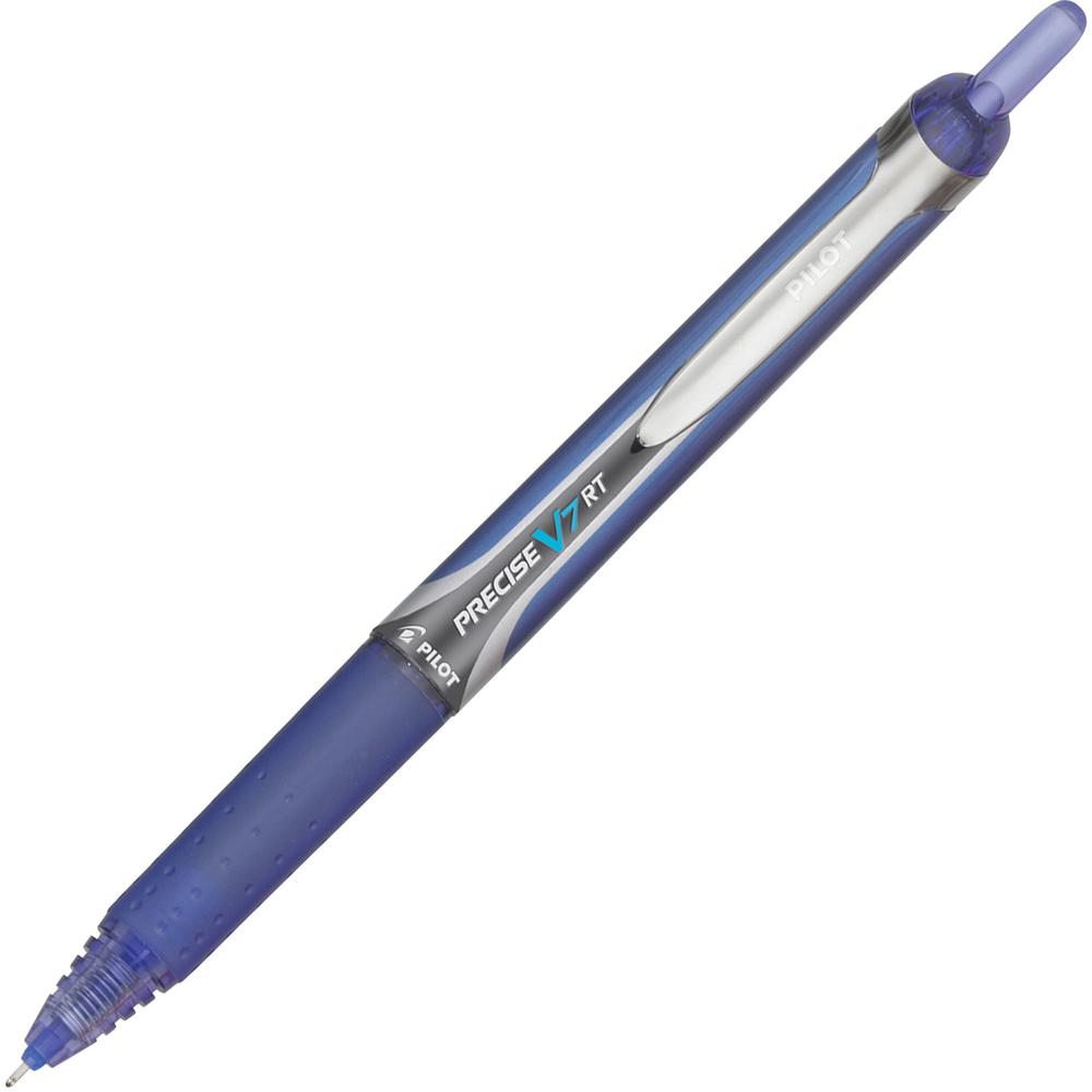 Pilot Precise V7 RT Fine Premium Retractable Rolling Ball Pens - Fine Pen Point - 0.7 mm Pen Point Size - Refillable - Retractable - Blue Water Based Ink - Blue Barrel - 1 Dozen. Picture 1