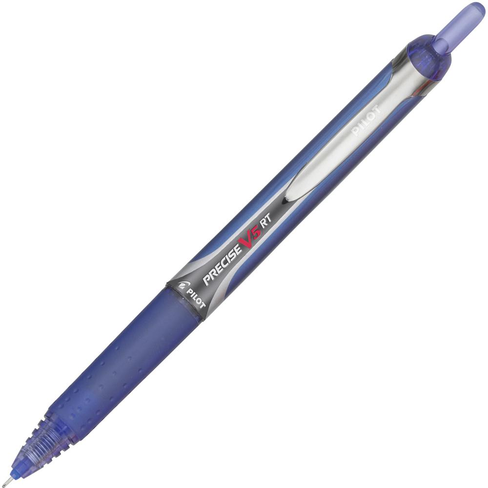 Pilot Precise V5 RT Extra-Fine Premium Retractable Rolling Ball Pens - Extra Fine Pen Point - 0.5 mm Pen Point Size - Needle Pen Point Style - Refillable - Retractable - Blue Water Based Ink - Blue Ba. Picture 1