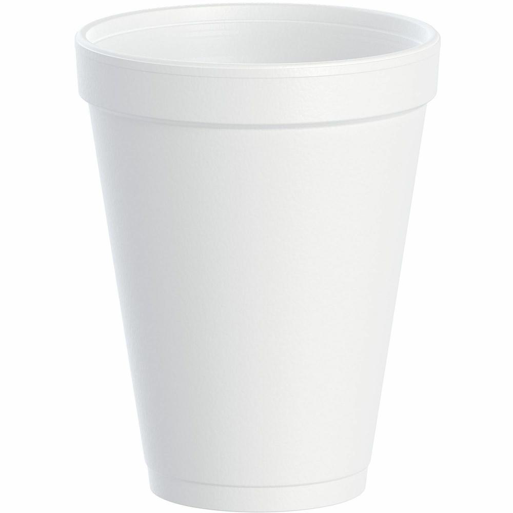 Dart Insulated Foam Cups - 25 / Pack - 12 fl oz - 40 / Carton - White - Foam - Coffee, Soft Drink, Hot Cider, Hot Chocolate, Juice, Cappuccino, Tea, Cold Drink. Picture 1