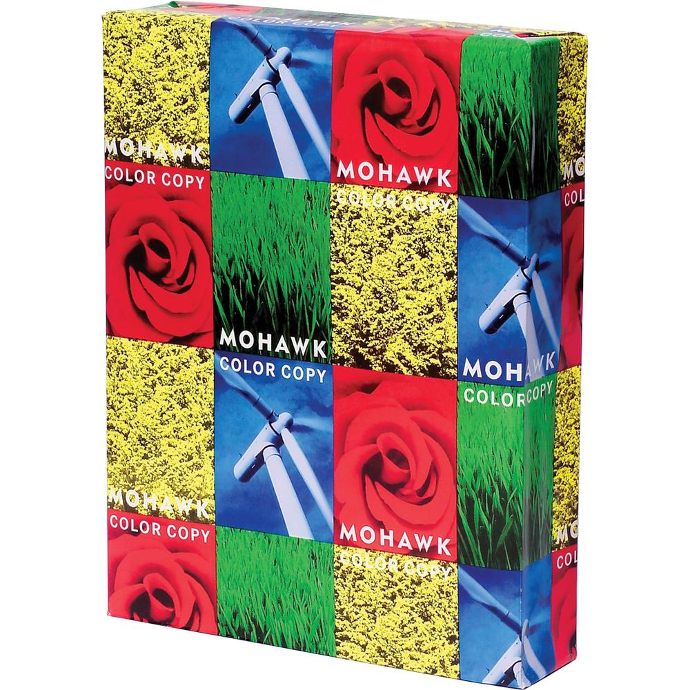 Mohawk Copy & Multipurpose Paper - White - Recycled - 100% Recycled Content - 94 Brightness - Letter - 8 1/2" x 11" - 28 lb Basis Weight - 500 / Ream - FSC, Green Seal, Green Seal. The main picture.