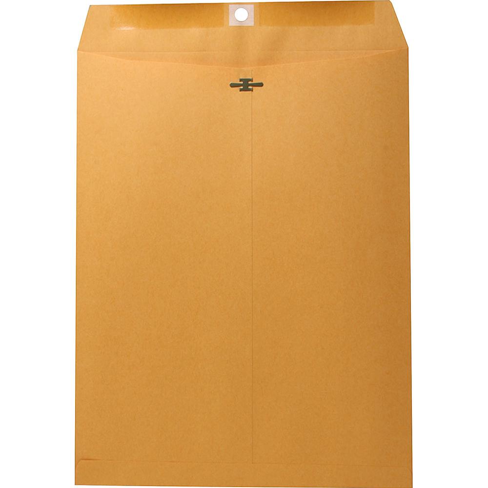 Nature Saver Recycled Clasp Envelopes - Clasp - #97 - 10" Width x 13" Length - 28 lb - Clasp - Kraft - 100 / Box - Kraft. Picture 1
